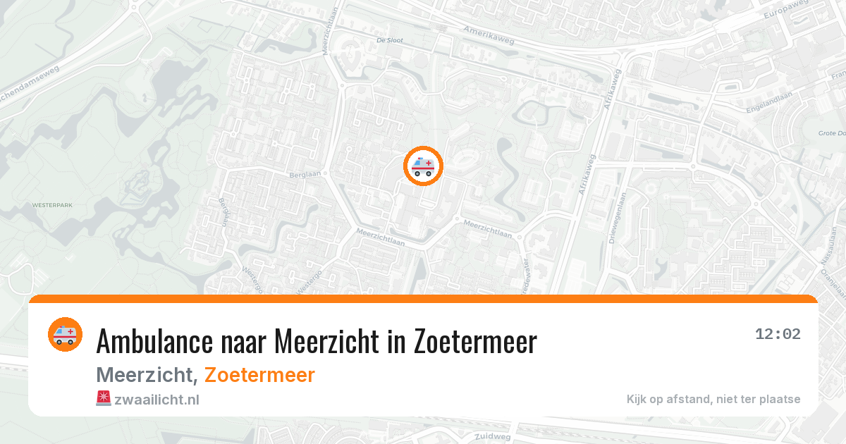 Ambulance naar Meerzicht in Zoetermeer — 23 apr 2026