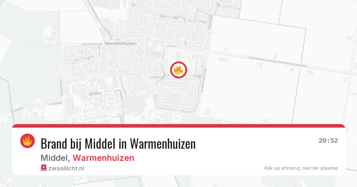 Brand bij Middel in Warmenhuizen — 27 apr 2026