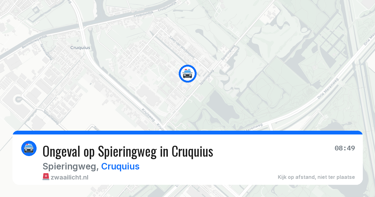 Ongeval op Spieringweg in Cruquius — 17 mrt 2026