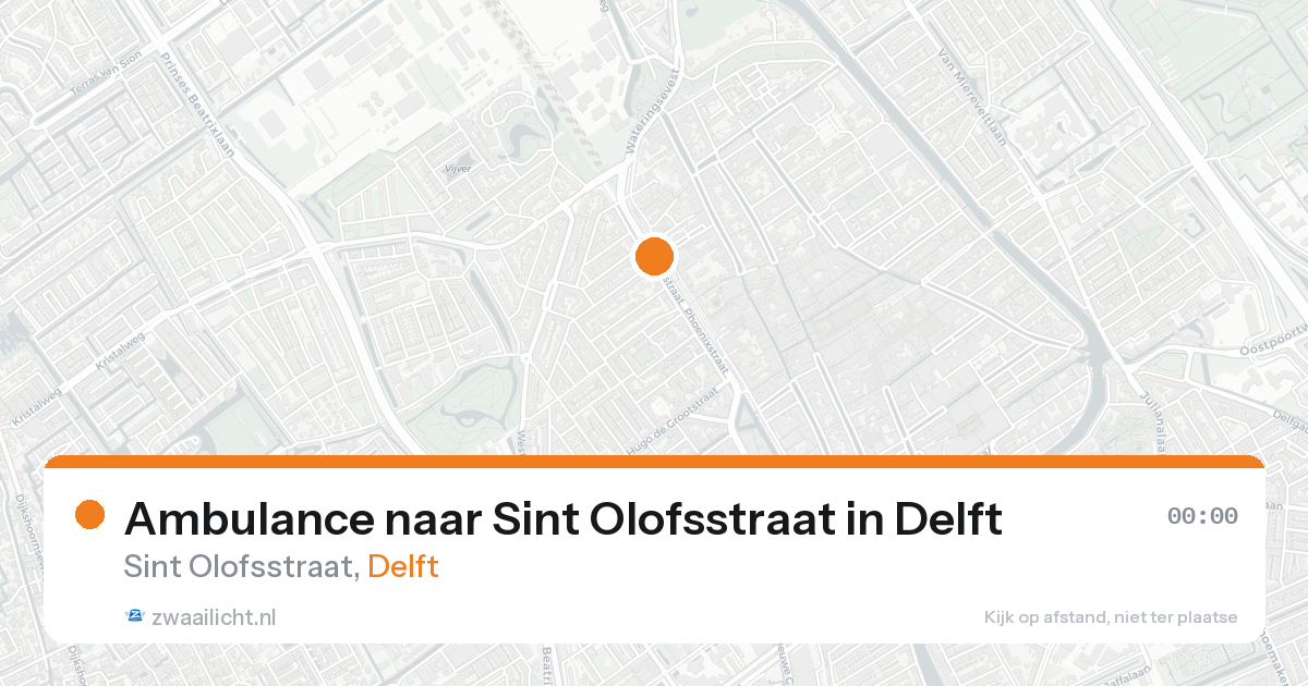 Ambulance naar Sint Olofsstraat in Delft — 15 aug 2026