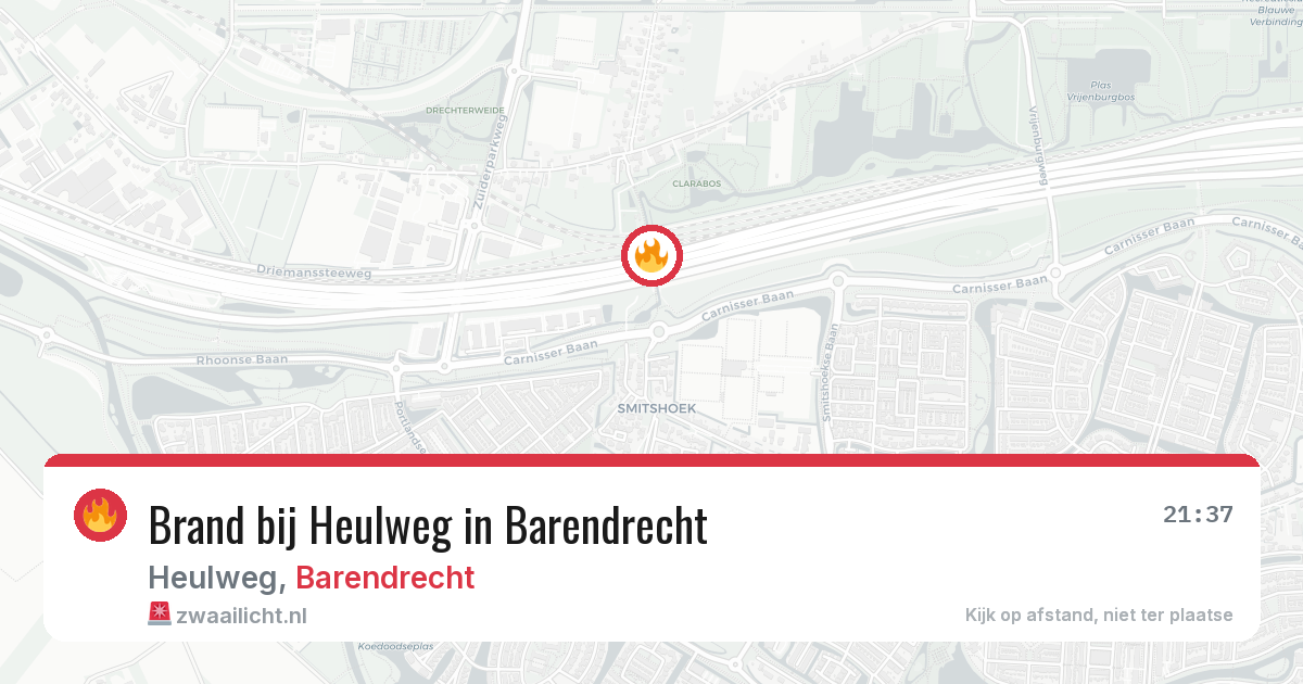 Brand bij Heulweg in Barendrecht — 31 jul 2026