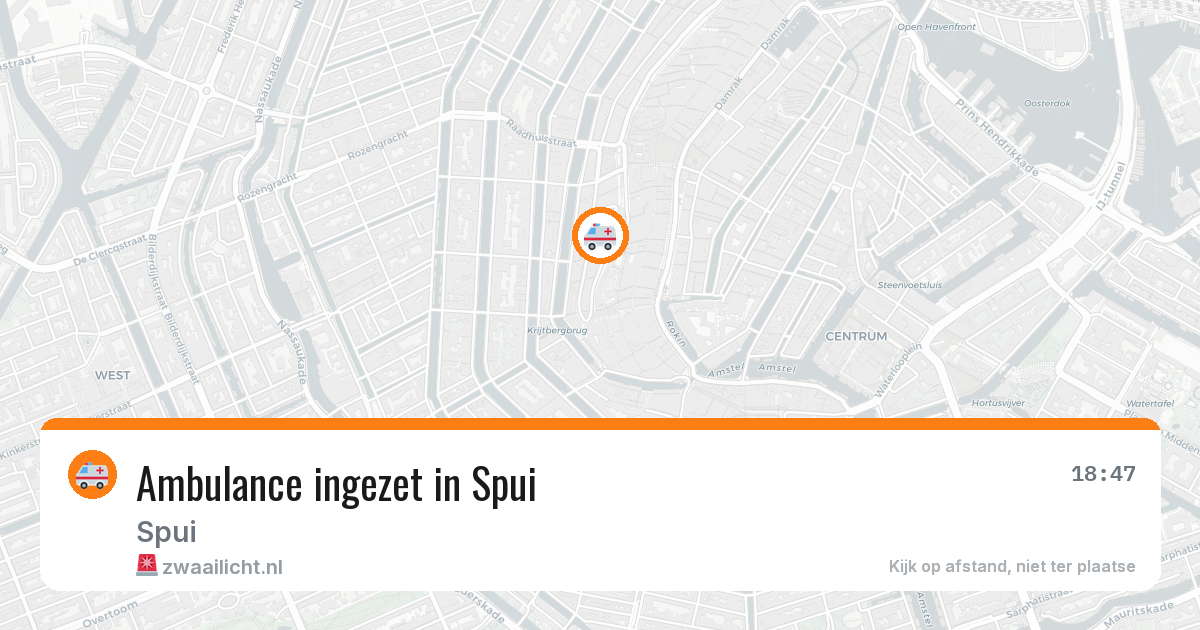 Ambulance ingezet in Spui — 5 jun 2026