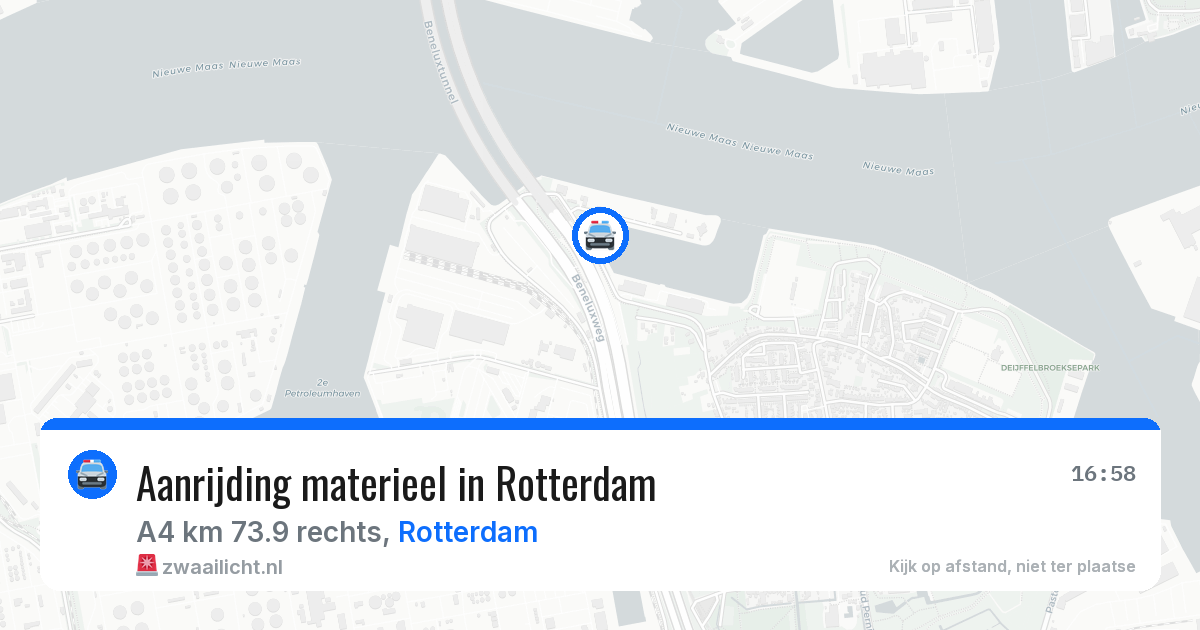 Aanrijding materieel in Rotterdam — 12 aug 2026