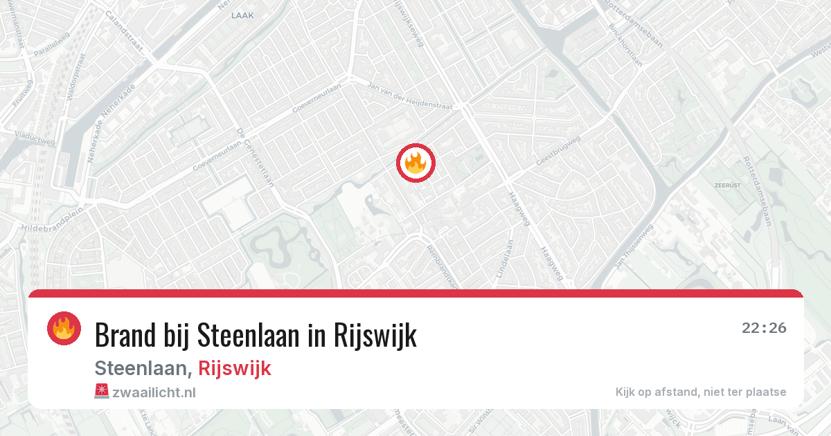 Brand bij Steenlaan in Rijswijk — 3 aug 2026