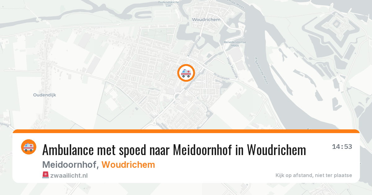 Ambulance met spoed naar Meidoornhof in Woudrichem — 27 jun 2026