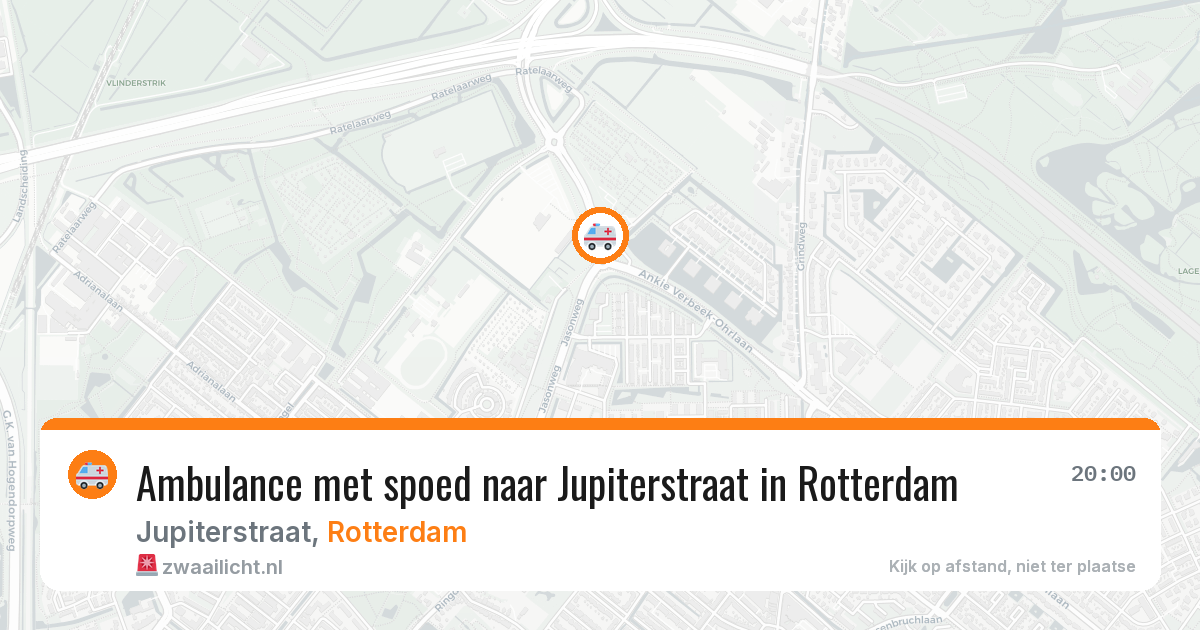 Ambulance met spoed naar Jupiterstraat in Rotterdam — 14 mei 2026
