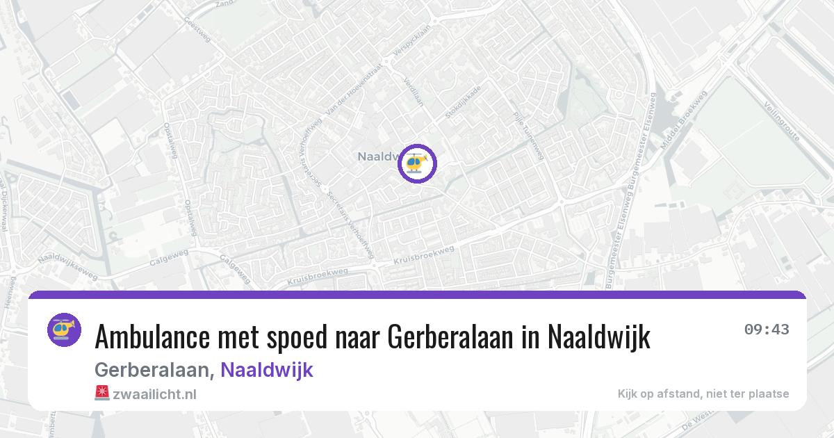 Ambulance met spoed naar Gerberalaan in Naaldwijk — 12 jun 2026