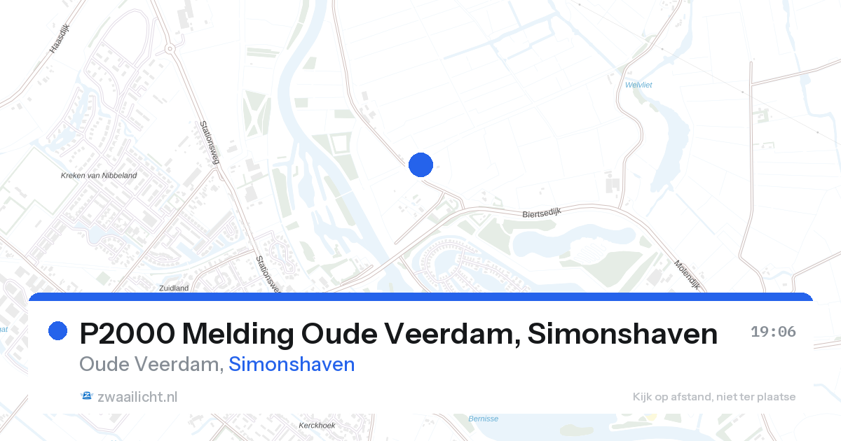 P2000 Melding Oude Veerdam, Simonshaven — 25 aug 2026