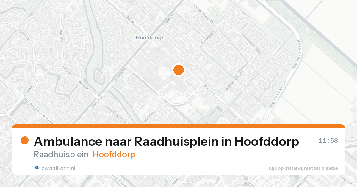 Ambulance naar Raadhuisplein in Hoofddorp — 3 jul 2026