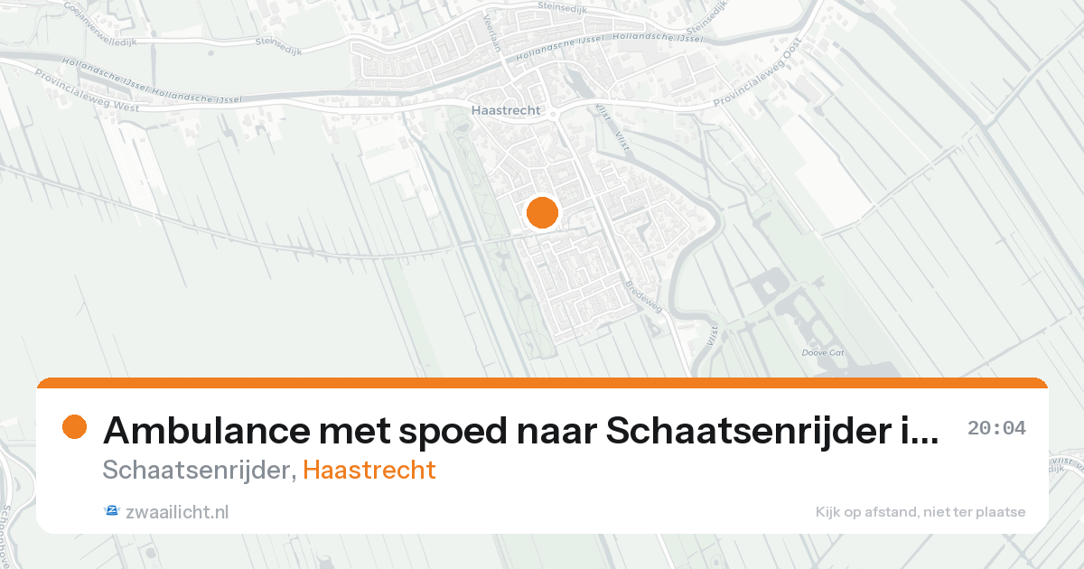 Ambulance met spoed naar Schaatsenrijder in Haastrecht — 18 jan 2026
