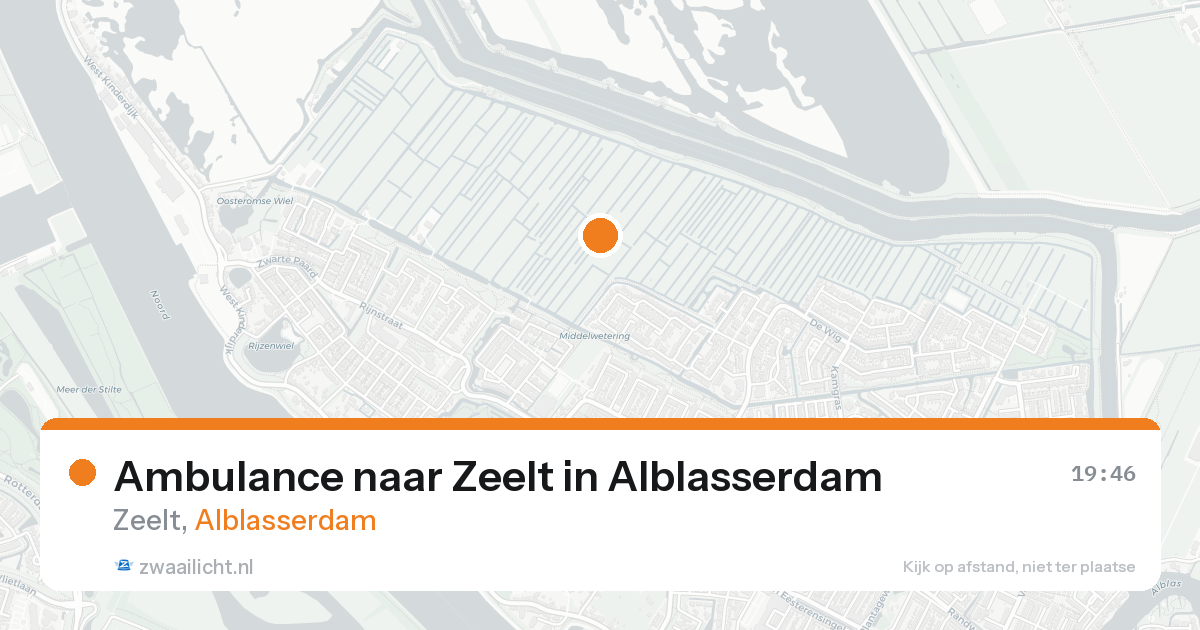 Ambulance naar Zeelt in Alblasserdam — 18 mrt 2026