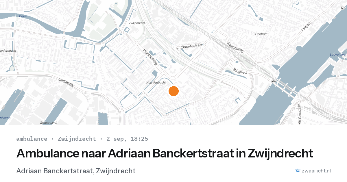 Ambulance naar Adriaan Banckertstraat in Zwijndrecht — 2 sep 2026