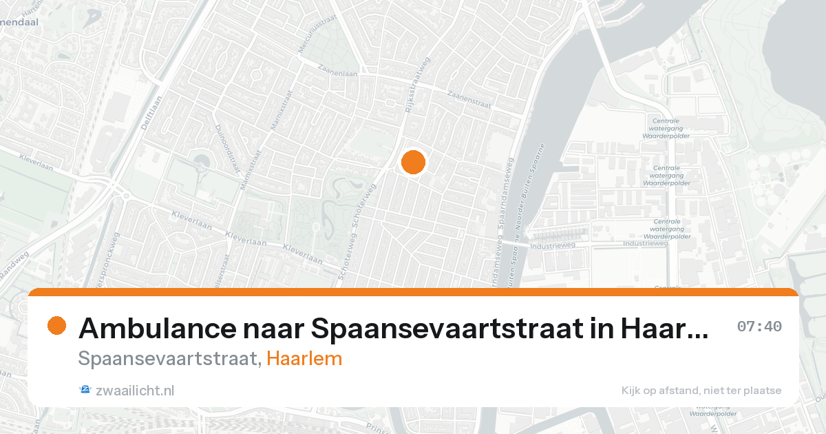Ambulance naar Spaansevaartstraat in Haarlem — 24 aug 2026