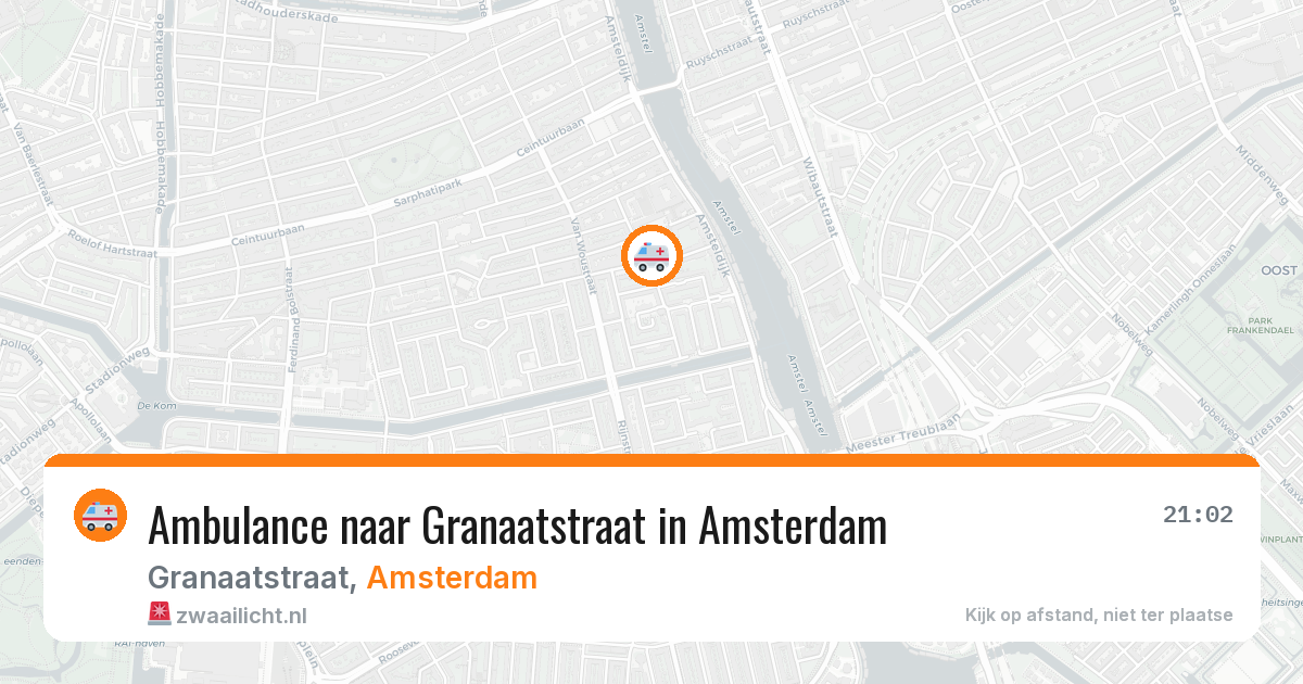 Ambulance naar Granaatstraat in Amsterdam — 9 apr 2026