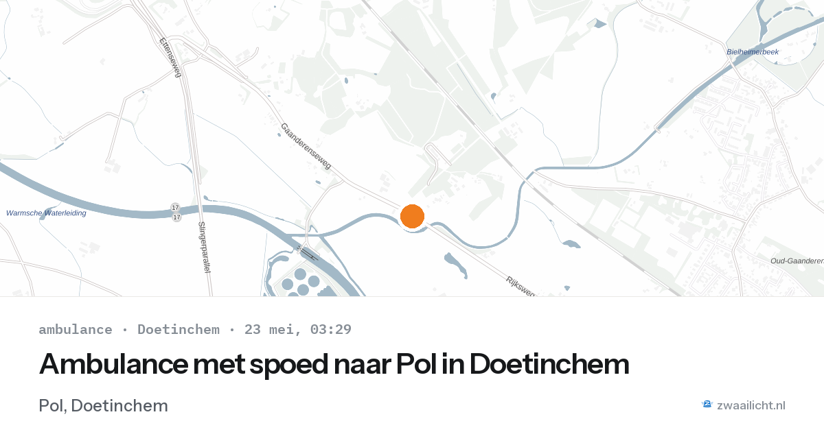 Ambulance met spoed naar Pol in Doetinchem — 23 mei 2026