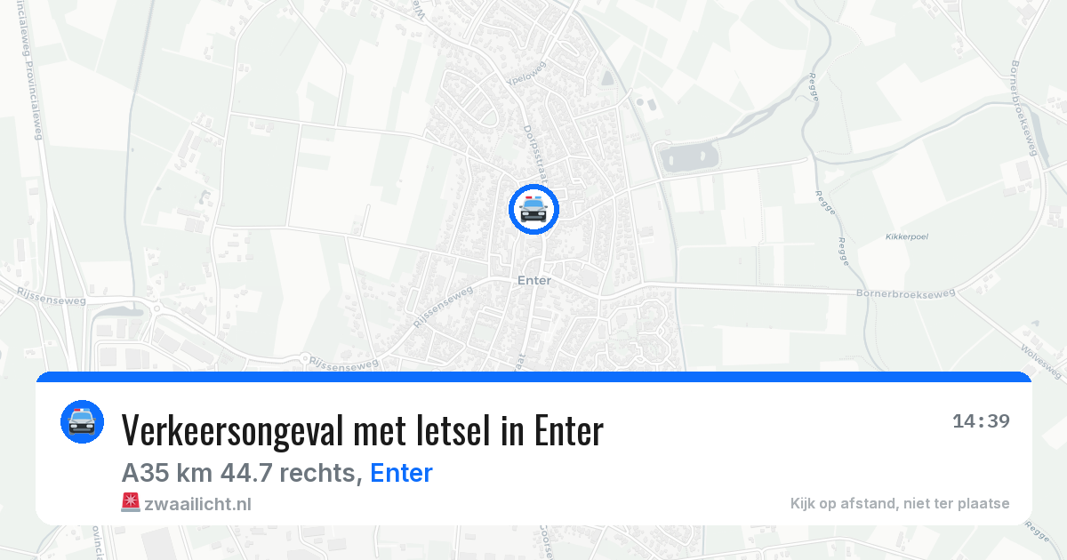 Verkeersongeval met letsel in Enter — 12 jul 2026