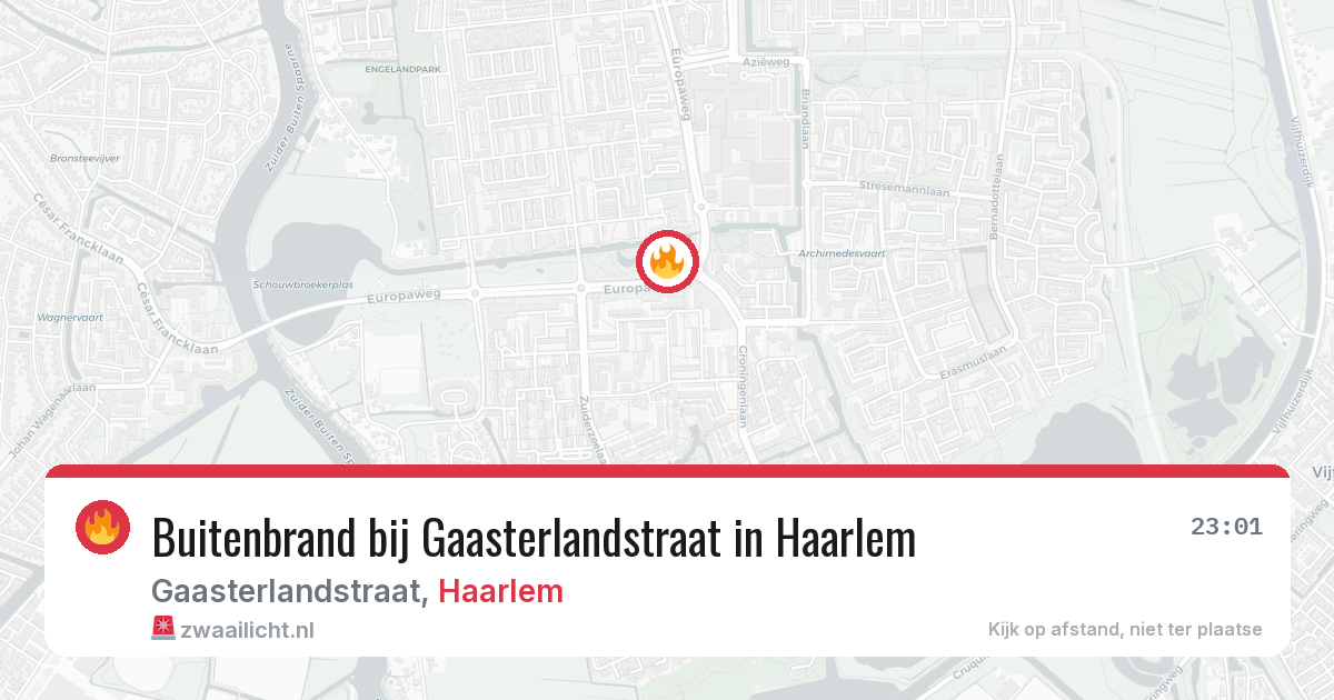 Buitenbrand bij Gaasterlandstraat in Haarlem — 25 apr 2026