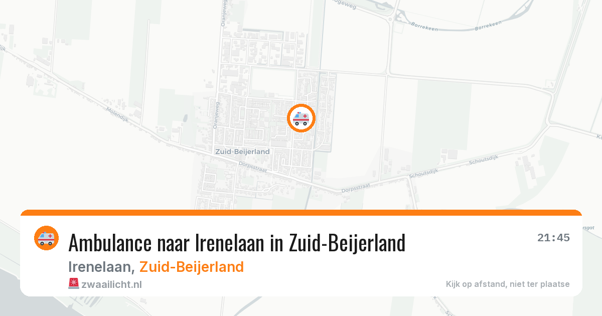 Ambulance naar Irenelaan in Zuid-Beijerland — 6 mei 2026