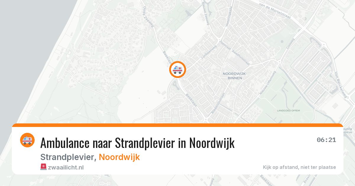 Ambulance naar Strandplevier in Noordwijk — 6 aug 2026