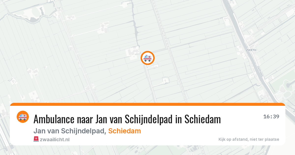 Ambulance naar Jan van Schijndelpad in Schiedam — 17 mei 2026