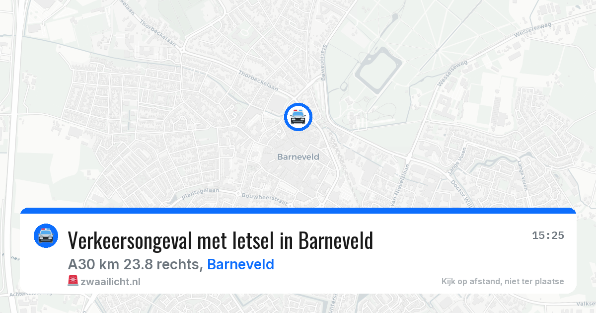 Verkeersongeval met letsel in Barneveld — 18 apr 2026