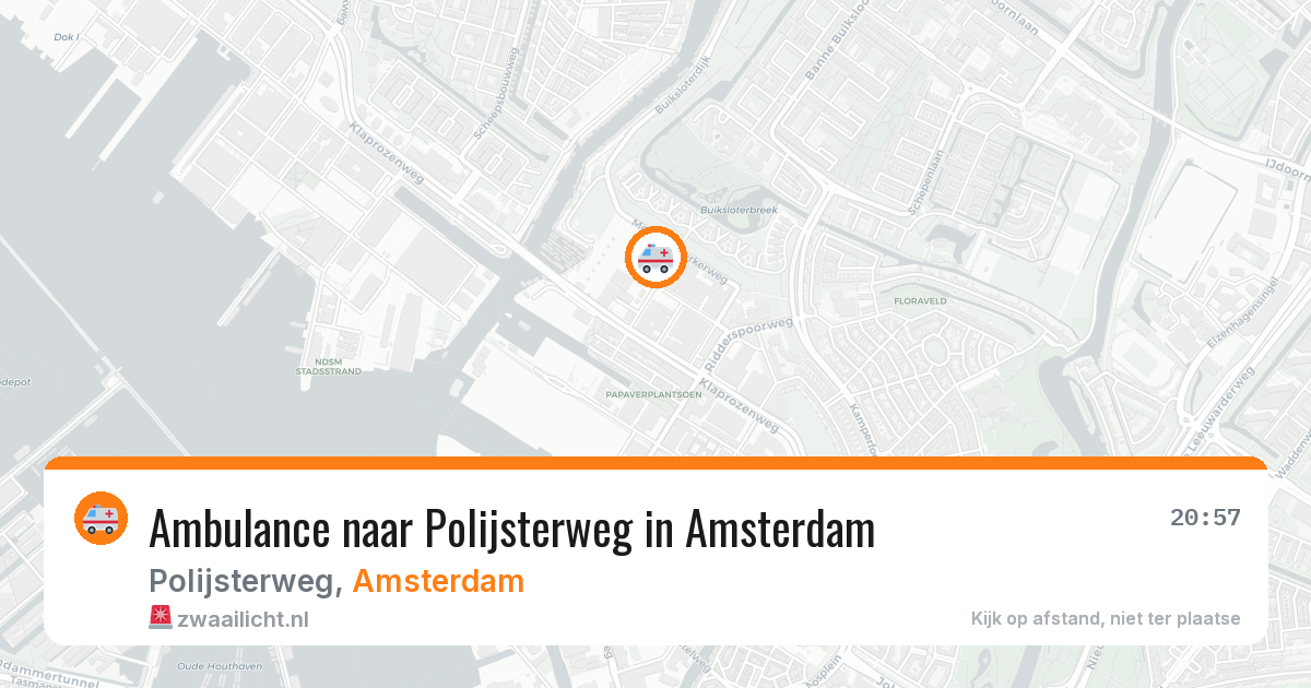 Ambulance naar Polijsterweg in Amsterdam — 17 mei 2026