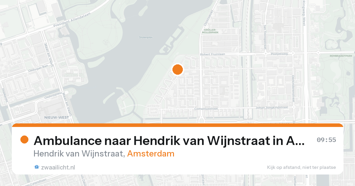 Ambulance naar Hendrik van Wijnstraat in Amsterdam — 16 aug 2026