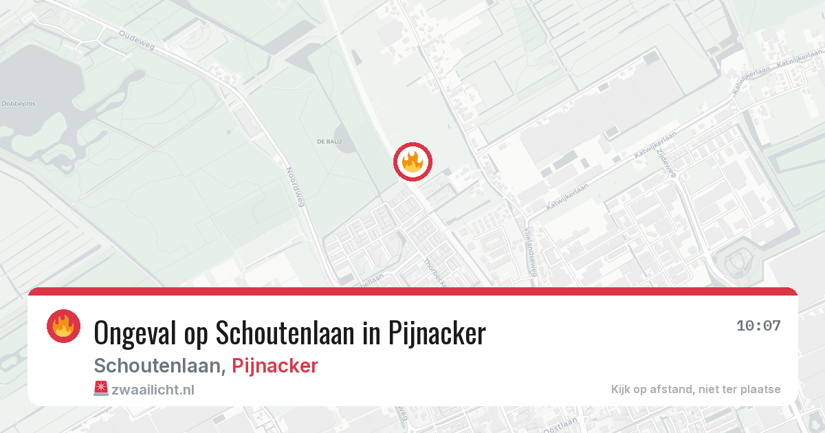 Ongeval op Schoutenlaan in Pijnacker — 2 aug 2026