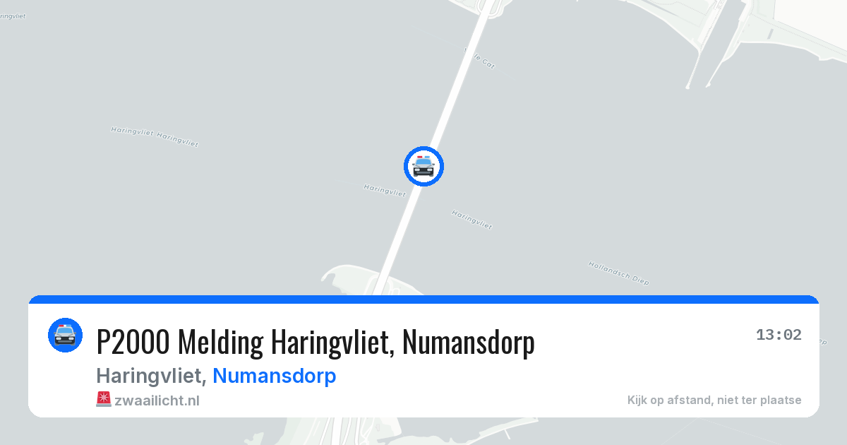 P2000 Melding Haringvliet, Numansdorp — 14 jul 2026