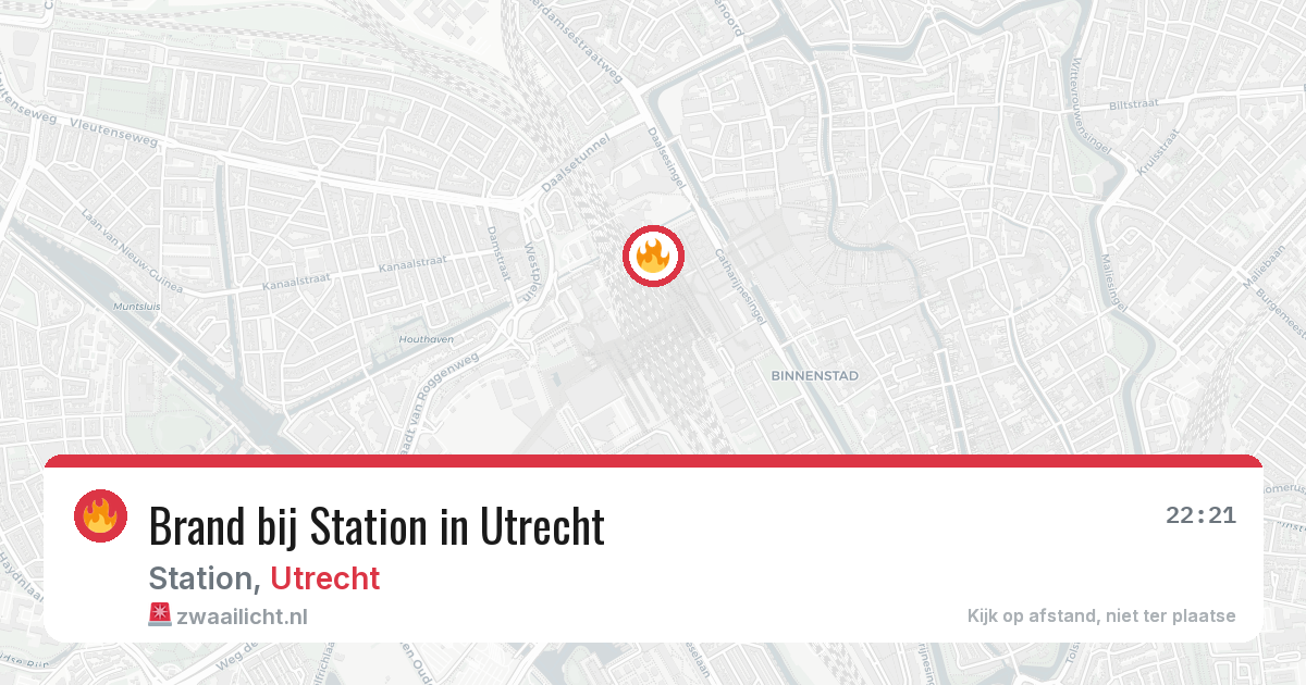 Brand bij Station in Utrecht — 25 mei 2026
