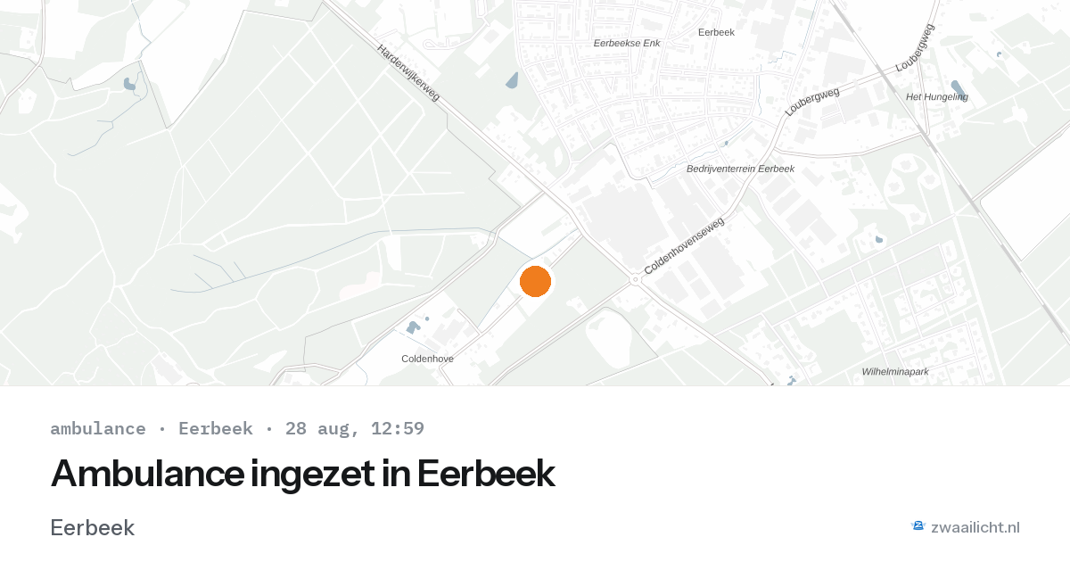 Ambulance ingezet in Eerbeek — 28 aug 2026
