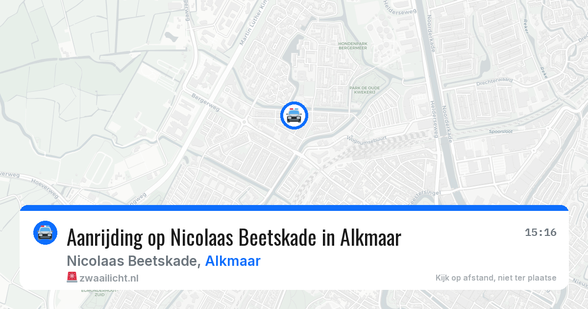 Aanrijding op Nicolaas Beetskade in Alkmaar — 13 mei 2026