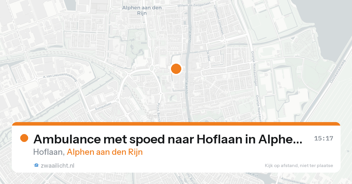 Ambulance met spoed naar Hoflaan in Alphen aan den Rijn — 30 jan 2026