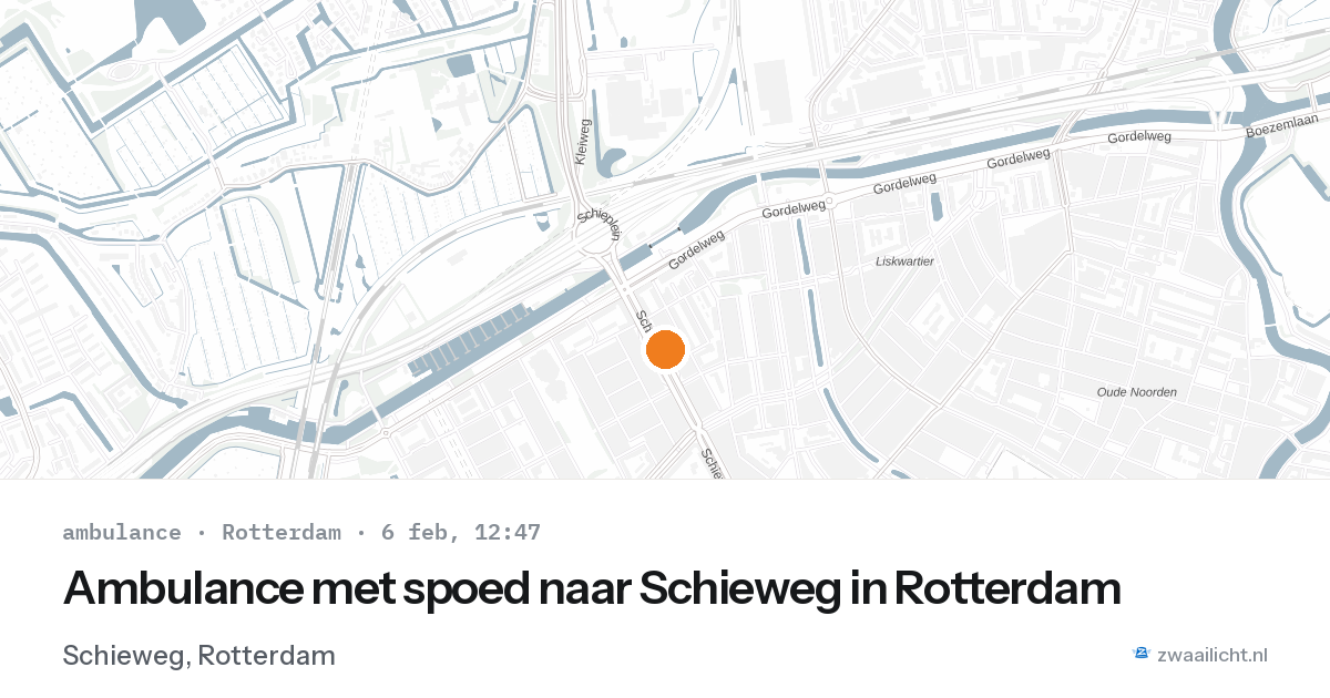 Ambulance met spoed naar Schieweg in Rotterdam — 6 feb 2026