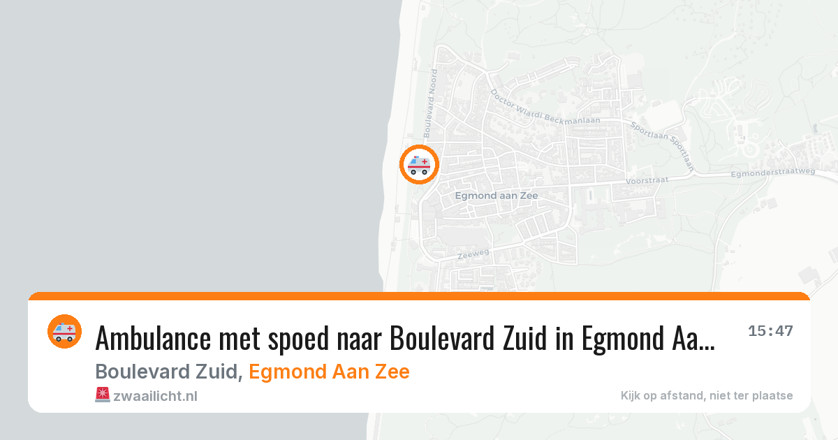 Ambulance met spoed naar Boulevard Zuid in Egmond Aan Zee — 26 jun 2026