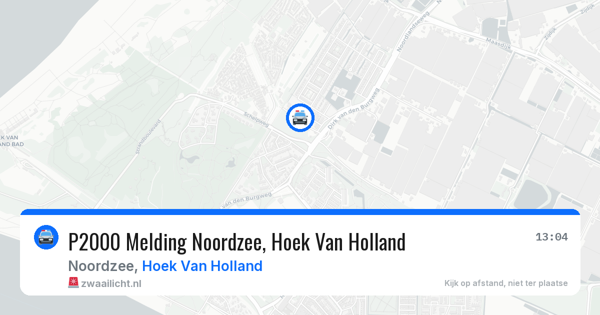 P2000 Melding Noordzee, Hoek Van Holland — 7 aug 2026