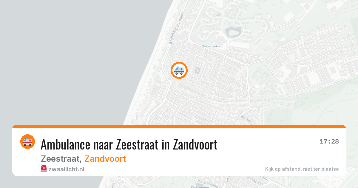 Ambulance naar Zeestraat in Zandvoort — 14 aug 2026