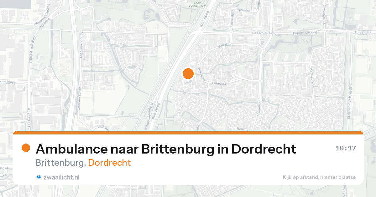 Ambulance naar Brittenburg in Dordrecht — 25 aug 2026