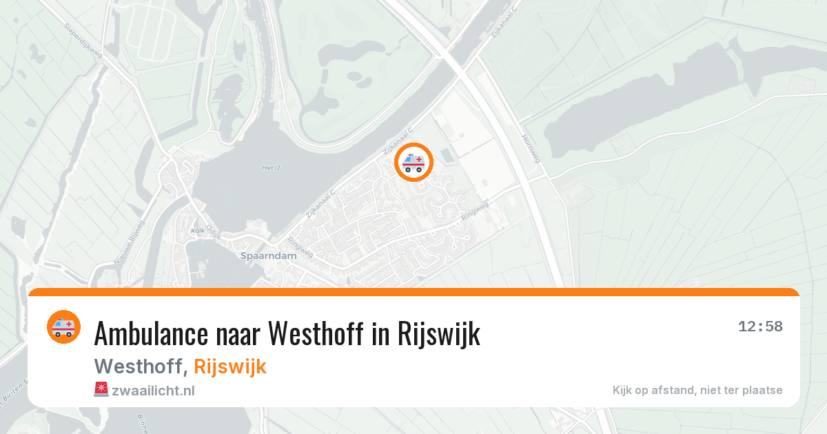 Ambulance naar Westhoff in Rijswijk — 12 aug 2026