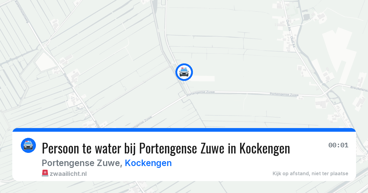 Persoon te water bij Portengense Zuwe in Kockengen — 23 mrt 2026