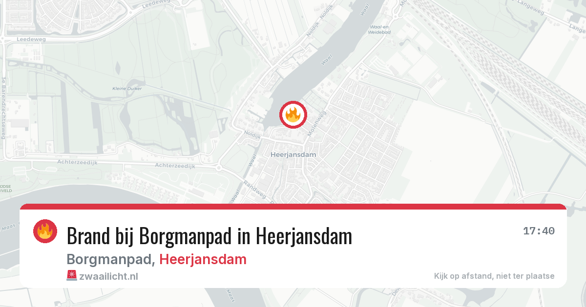 Brand bij Borgmanpad in Heerjansdam — 2 jul 2026