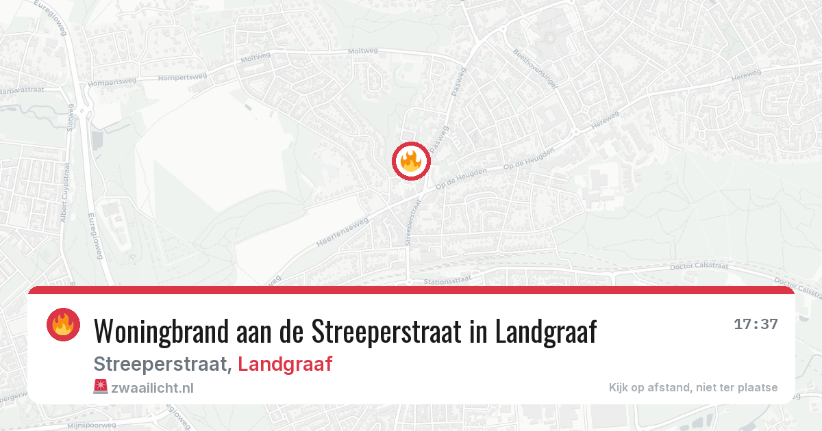 Woningbrand aan de Streeperstraat in Landgraaf — 30 apr 2026