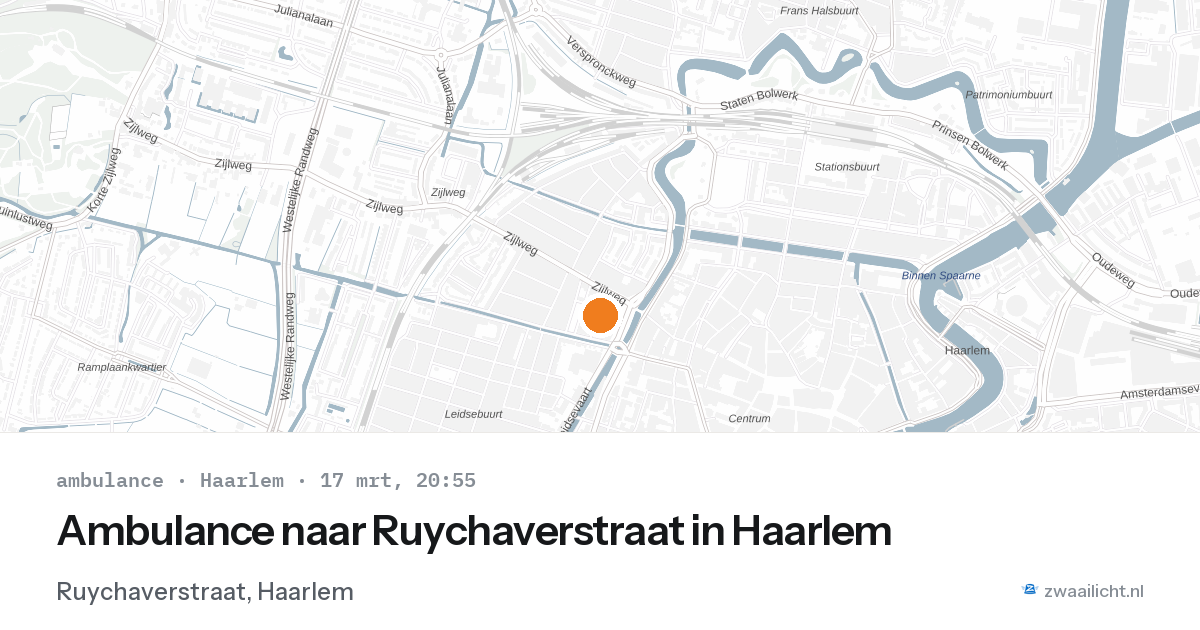 Ambulance naar Ruychaverstraat in Haarlem — 17 mrt 2026