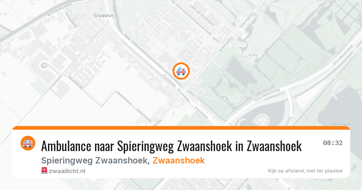 Ambulance naar Spieringweg Zwaanshoek in Zwaanshoek — 9 aug 2026