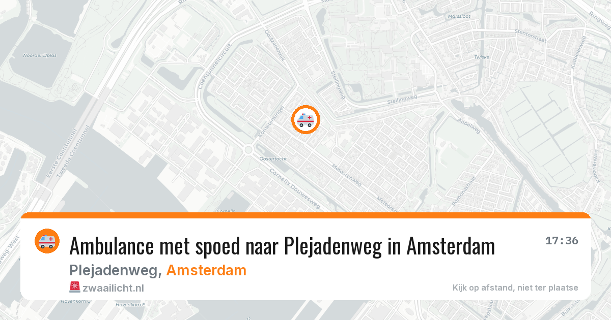 Ambulance met spoed naar Plejadenweg in Amsterdam — 14 jun 2026