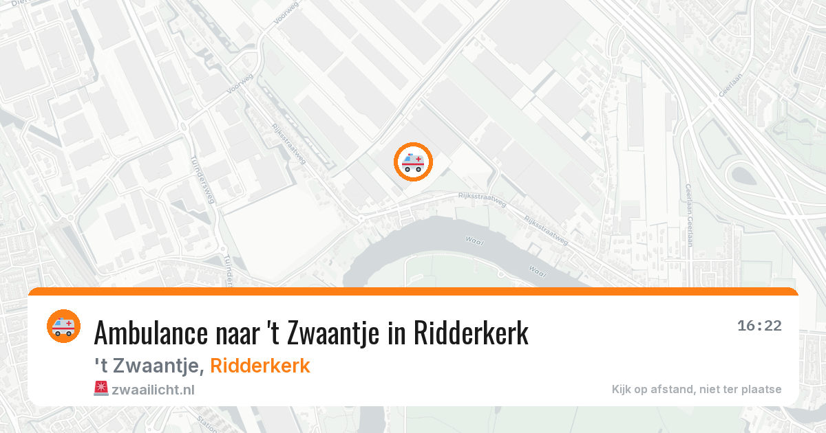Ambulance naar 't Zwaantje in Ridderkerk — 27 jun 2026