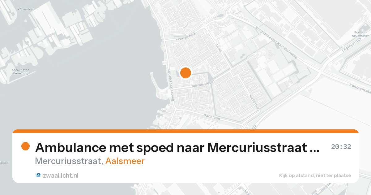 Ambulance met spoed naar Mercuriusstraat in Aalsmeer — 25 mei 2026