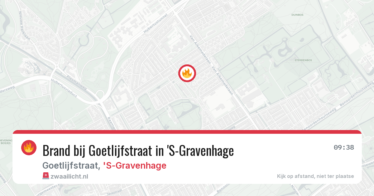Brand bij Goetlijfstraat in 'S-Gravenhage — 1 aug 2026