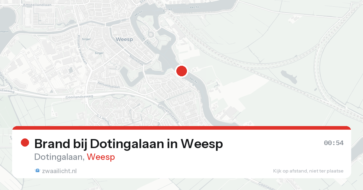 Brand bij Dotingalaan in Weesp — 25 mei 2026