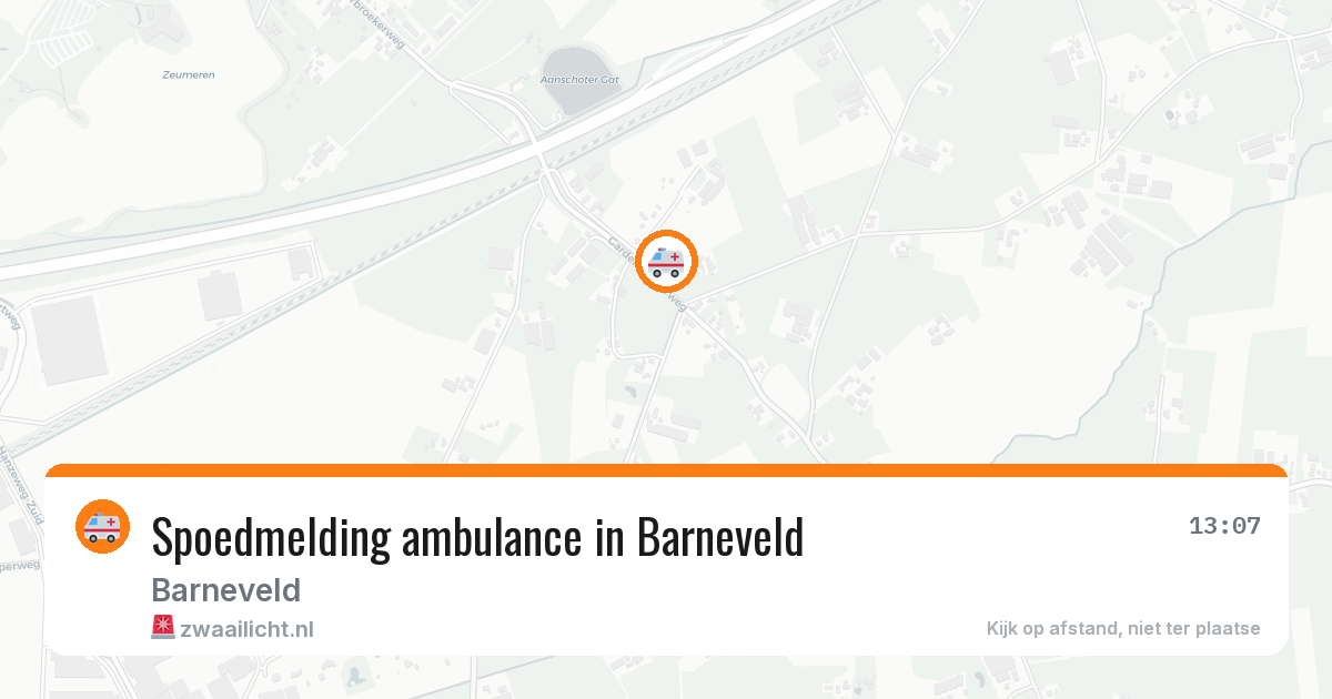 Spoedmelding ambulance in Barneveld — 11 aug 2026